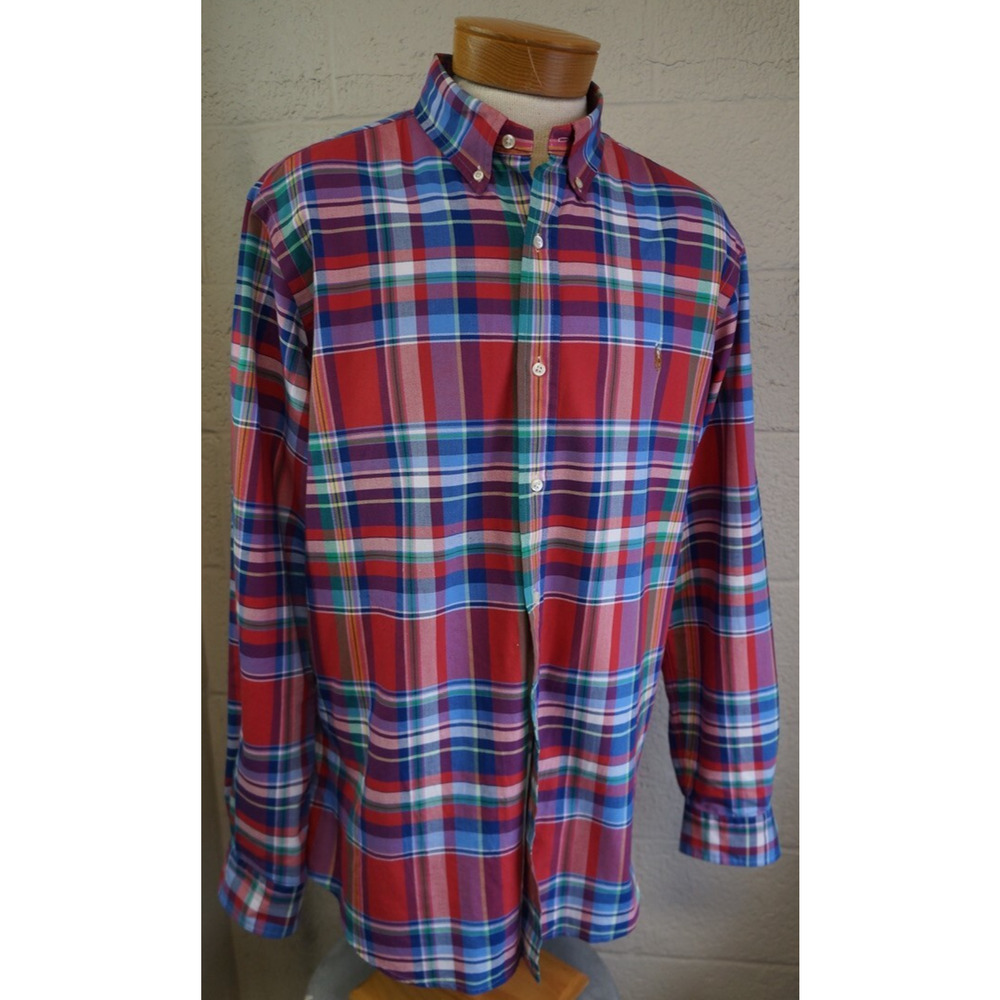 Polo Ralph Lauren Men's XL Classic Fit 100% Cotton Shirt Plaid